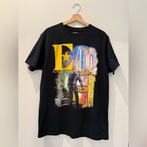 Elton John Black Graphic T-Shirt